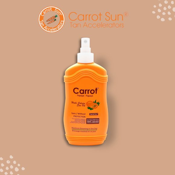 Carrot Sun Tan Accelerator Papaya Oil w/t Almond Oil and L-Tyrosine - Picture 1 of 7